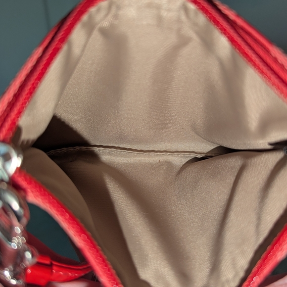 Coach Pink and Orange Leather Tag Wristlet - Picture 5 of 7